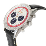 Breitling Navitimer B01 Chronograph 43 Boeing 747 White Dial Black Leather Strap Watch for Men - AB01383B1G1P1 Buy Now By Breitling