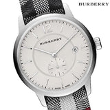 Burberry The Classic Horseferry Silver Dial Black Leather Strap Watch for Men - BU10002 Buy Now By Burberry