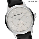 Burberry The Classic Horseferry Beige Dial Black Leather Strap Watch for Men - BU10000 Buy Now By Burberry