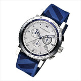 Burberry City Sport Chronograph White Dial Blue Rubber Strap Watch For Men - BU9808 Buy Now By Burberry