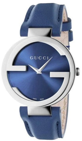 Gucci Interlocking G Blue Dial Blue Leather Strap Watch For Women - YA133322 Buy Now By Gucci
