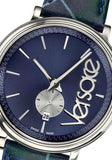 Versace V-Circle The Clans Edition Blue Dial Blue & Green Leather Strap Watch for Women - VEBQ00118 Buy Now By Versace