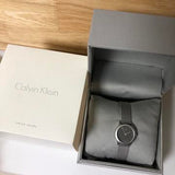 Calvin Klein Minimal Grey Dial Silver Mesh Bracelet Watch for Women - K3M53154 Buy Now By Calvin Klein