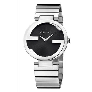Gucci Interlocking G Quartz Black Dial Black Steel Strap Watch For Women - YA133502 Buy Now By Gucci
