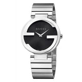 Gucci Interlocking G Quartz Black Dial Black Steel Strap Watch For Women - YA133502 Buy Now By Gucci