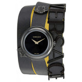 Versace V-Flare Quartz Black Dial Black Leather Strap Watch for Women - VEBN00518 Buy Now By Versace