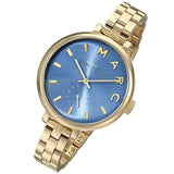 Marc Jacobs Sally Blue Dial Gold Steel Strap Watch for Women - MBM3366 Buy Now By Marc Jacobs
