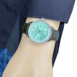 Breitling Navitimer Automatic 35 Green Dial Green Leather Strap Watch for Women - A17395361L1P1 Buy Now By Breitling