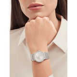 Bvlgari Bvlgari Bvlgari Lady Diamonds Silver Dial Silver Steel Strap Watch for Women - BVLGARI103696 Buy Now By Bvlgari