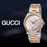 Gucci G Timeless Silver Dial Two Tone Steel Strap Watch For Men - YA126473 Buy Now By Gucci