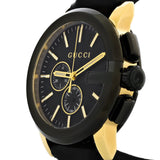 Gucci G Chrono Black Dial Black Leather Strap Watch For Men - YA101203 Buy Now By Gucci