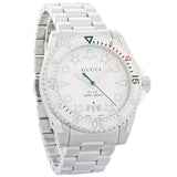 Gucci Dive Quartz White Dial Silver Steel Strap Watch For Men - YA136336 Buy Now By Gucci