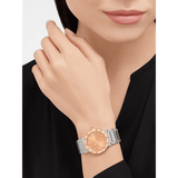 Bvlgari Bvlgari Bvlgari Resort Limited Edition Diamonds Gold Dial Silver Steel Strap Watch for Women - BVLGARI103682 Buy Now By Bvlgari