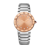 Bvlgari Bvlgari Bvlgari Resort Limited Edition Diamonds Gold Dial Silver Steel Strap Watch for Women - BVLGARI103682 Buy Now By Bvlgari