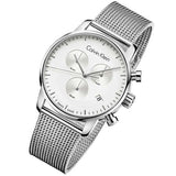 Calvin Klein City Chronograph White Dial Silver Mesh Bracelet Watch for Men - K2G27126 Buy Now By Calvin Klein