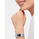 Bvlgari Serpenti Seduttori Diamonds Black Dial Silver Steel Strap Watch for Women - SERPENTI103449 Buy Now By Bvlgari