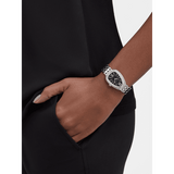 Bvlgari Serpenti Seduttori Diamonds Black Dial Silver Steel Strap Watch for Women - SERPENTI103449 Buy Now By Bvlgari