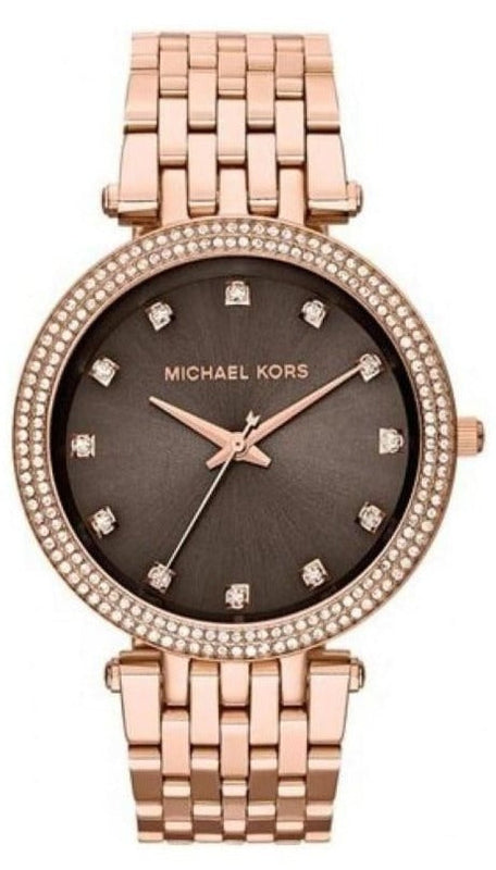 Michael Kors Darci Brown Dial Rose Gold Stainless Steel Strap Watch for Women - MK3217 Buy Now By Michael Kors