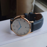 Daniel Wellington Dapper Somerset White Dial Blue Leather Strap Watch For Men - DW00100193 Buy Now By Daniel Wellington