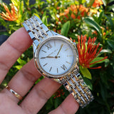 Michael Kors Mindy Three Hand White Dial Two Tone Steel Strap Watch For Women - MK7084 Buy Now By Michael Kors