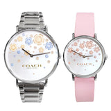 Coach Perry Silver Dial Pink Leather Strap Watch For Women - 14503325 Buy Now By Coach