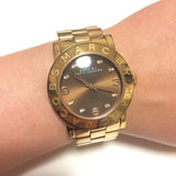 Marc Jacobs Amy Black Dial Gold Steel Strap Watch for Women - MBM3273 Buy Now By Marc Jacobs