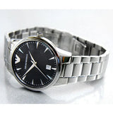 Emporio Armani Classic Quartz Black Dial Silver Steel Strap Watch For Women - AR2441 Buy Now By Emporio Armani