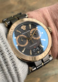 Versace Aion Chronograph Black Dial Black Steel Strap Watch for Men - VE1D01620 Buy Now By Versace