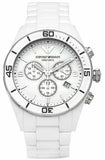 Emporio Armani Ceramic Chronograph White Dial White Ceramic Strap Watch For Men - AR1424 Buy Now By Emporio Armani