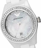 Emporio Armani Ceramica White Mother of Pearl Dial Stainless Steel Strap Watch For Women - AR1426 Buy Now By Emporio Armani