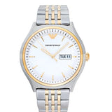 Emporio Armani Cream Dial Two Tone Steel Strap Watch For Men - AR11034 Buy Now By Emporio Armani