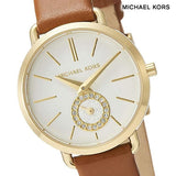 Michael Kors Portia Quartz White Dial Brown Leather Strap Watch For Women - MK2734 Buy Now By Michael Kors