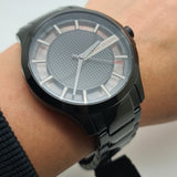 Armani Exchange Hampton Chronograph Black Dial Black Steel Strap Watch For Men - AX2189 Buy Now By Armani Exchange