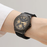 Guess Starlight Black Dial Black Rubber Strap Watch for Women - W0846L1 Buy Now By Guess