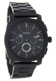 Fossil Machine Chronograph Black Dial Black Steel Strap Watch for Men - FS4552 Buy Now By Fossil