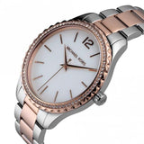 Michael Kors Layton Three Hand Mother of Pearl White Dial Two Tone Steel Strap Watch For Women - MK6849 Buy Now By Michael Kors