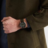 Tag Heuer Autavia Calibre 5 Automatic Olive Green Dial Green Leather Strap Watch for Men - WBE5190.FC8268 Buy Now By Tag Heuer