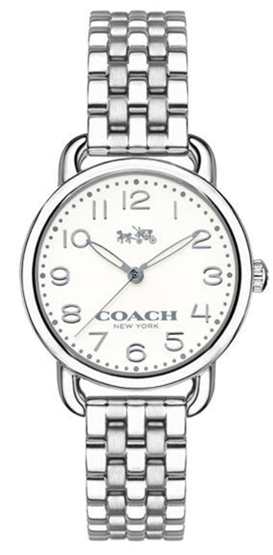 Coach Delancey White Dial Silver Steel Strap Watch for Women - 14502240 Buy Now By Coach