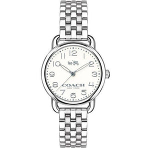Coach Delancey White Dial Silver Steel Strap Watch for Women - 14502240 Buy Now By Coach