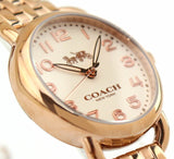 Coach Delancey White Dial Rose Gold Steel Strap Watch for Women - 14502242 Buy Now By Coach