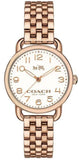 Coach Delancey White Dial Rose Gold Steel Strap Watch for Women - 14502242 Buy Now By Coach