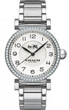 Coach Madison White Dial Silver Steel Strap Watch for Women - 14502396 Buy Now By Coach