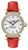 Coach Madison White Dial Red Leather Strap Watch for Women - 14502400 Buy Now By Coach