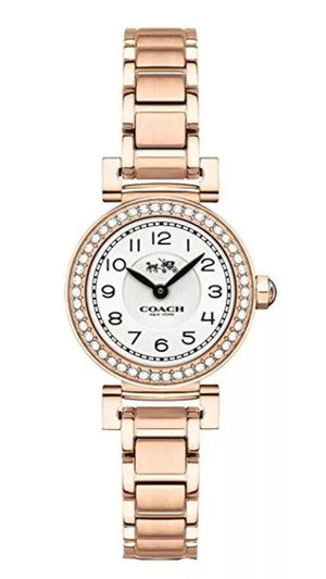 Coach Madison Crystals White Dial Rose Gold Steel Strap Watch For Women - 14502405 Buy Now By Coach
