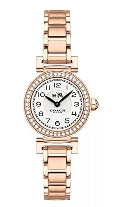 Coach Madison Crystals White Dial Rose Gold Steel Strap Watch For Women - 14502405 Buy Now By Coach