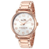 Coach Delancey White Dial Rose Gold Steel Strap Watch for Women - 14502497 Buy Now By Coach