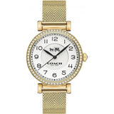 Coach Madison White Dial Gold Mesh Bracelet Watch for Women - 14502652 Buy Now By Coach