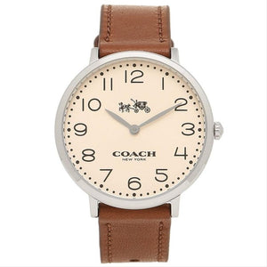 Coach Slim Easton White Dial Brown Leather Strap Watch for Women - 14502682 Buy Now By Coach