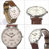 Coach Slim Easton White Dial Brown Leather Strap Watch for Women - 14502682 Buy Now By Coach