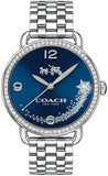 Coach Glitz Blue Dial Silver Steel Strap Watch for Women - 14502693 Buy Now By Coach